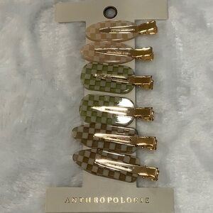 NWT ANTHROPOLOGIE hair clips (6 piece)